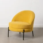 Fauteuil 71 x 73 x 72 cm tissu synthetique bois jaune_9623. DIAYTAR COTE D'IVOIRE - L'Art du Shopping Éclairé. Naviguez à travers notre plateforme intuitive et découvrez une variété d'articles soigneusement sélectionnés pour répondre à vos besoins et à vos envies.