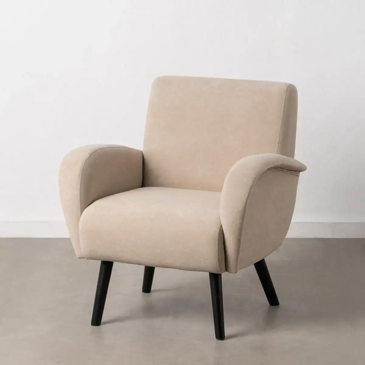 Fauteuil 72 x 71 x 81 cm tissu synthetique beige bois_9116. DIAYTAR COTE D'IVOIRE - L'Art de Trouver ce que Vous Aimez. Plongez dans notre assortiment varié et choisissez parmi des produits qui reflètent votre style et répondent à vos besoins.