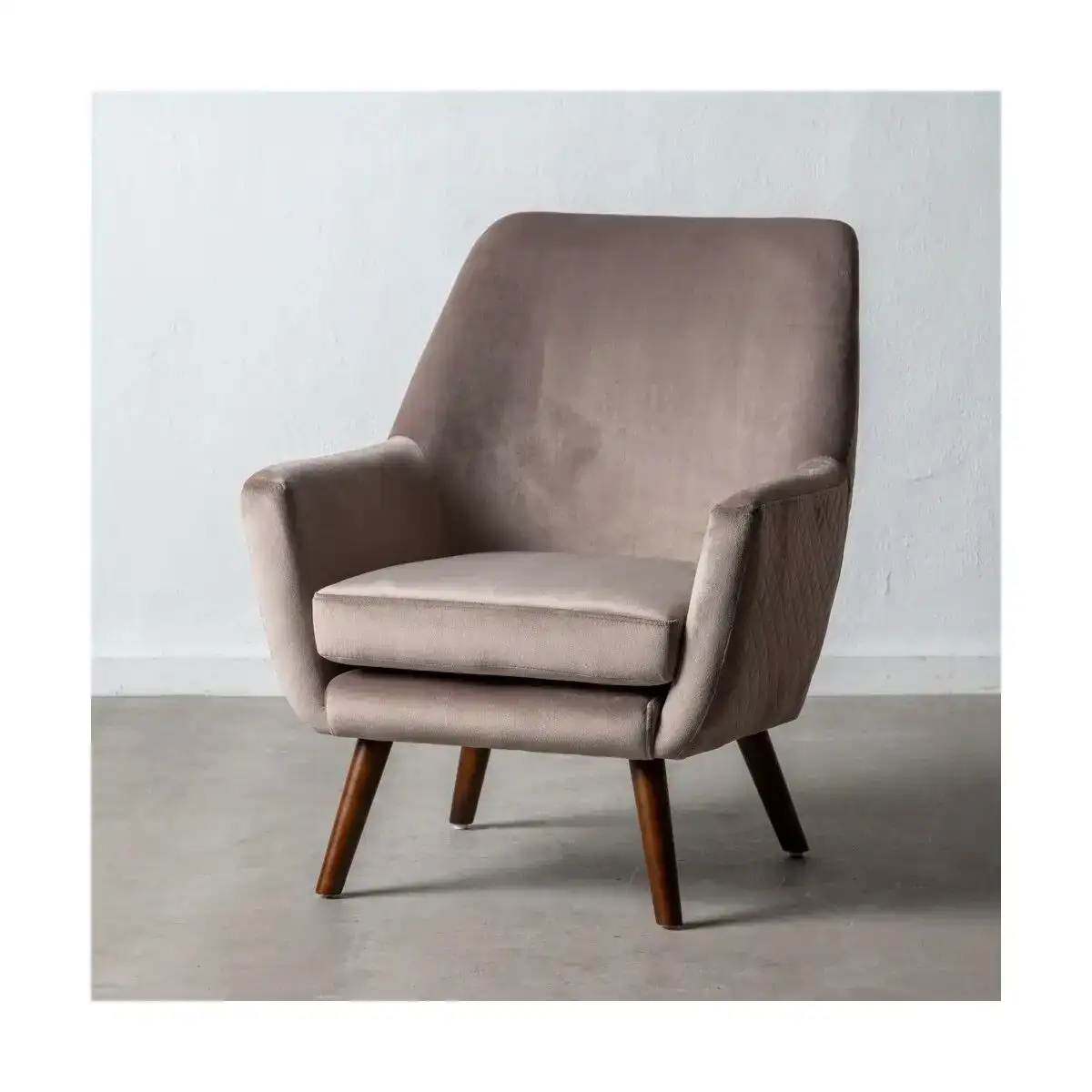 Fauteuil 73 x 79 x 87 cm tissu synthetique bois taupe_4702. Bienvenue sur DIAYTAR COTE D'IVOIRE - Où le Shopping est une Affaire Personnelle. Découvrez notre sélection et choisissez des produits qui reflètent votre unicité et votre individualité.
