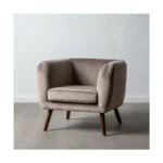Fauteuil 81 x 73 x 70 cm tissu synthetique bois taupe_5362. DIAYTAR COTE D'IVOIRE - L'Art du Shopping Éclairé. Parcourez notre catalogue et choisissez parmi des produits de qualité qui satisferont vos besoins et votre style.