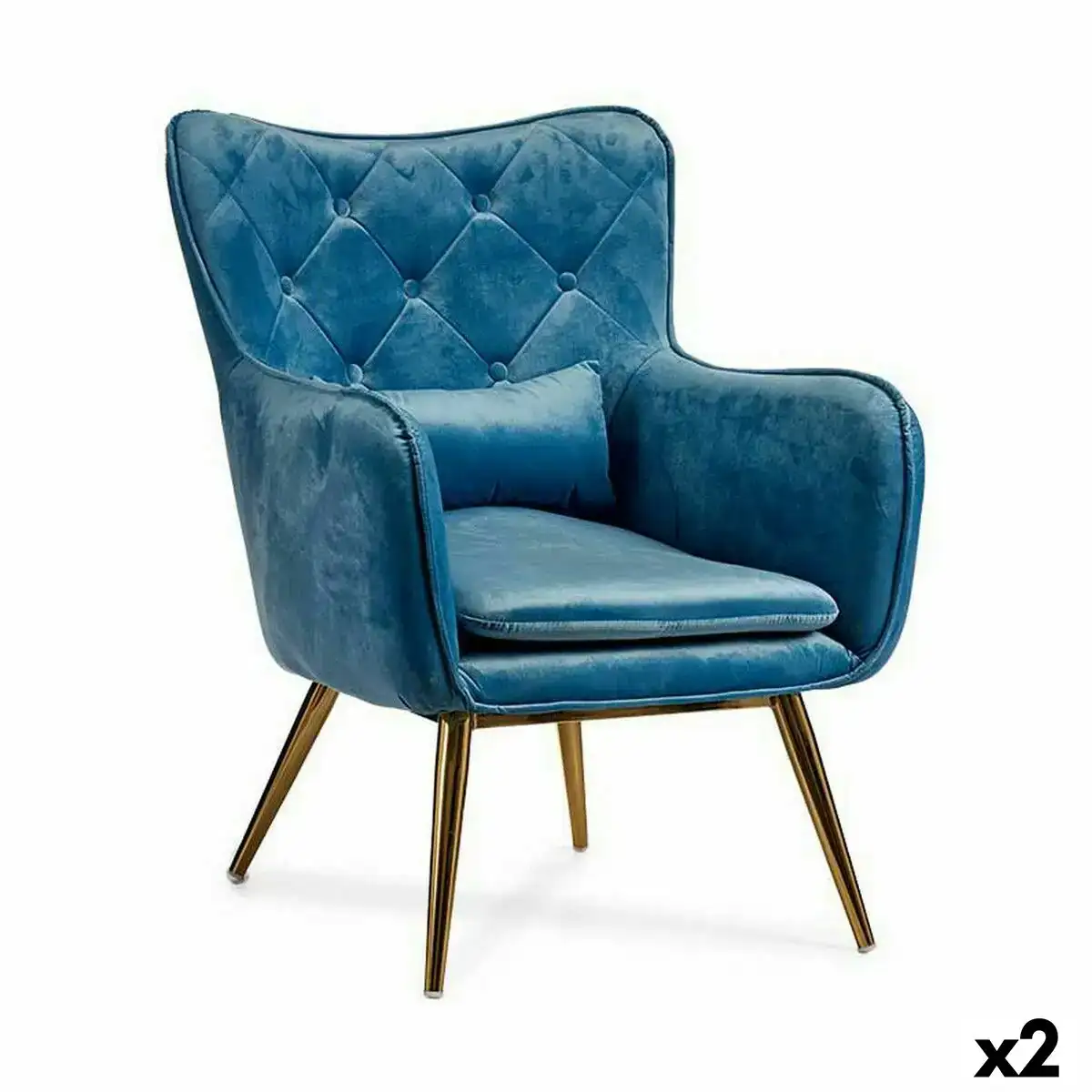 Fauteuil bleu 68 x 92 x 70 cm 2 unites _3664. DIAYTAR COTE D'IVOIRE - Où Choisir Rime avec Qualité. Découvrez notre sélection soigneusement conçue et choisissez des articles qui incarnent l'excellence et l'innovation.