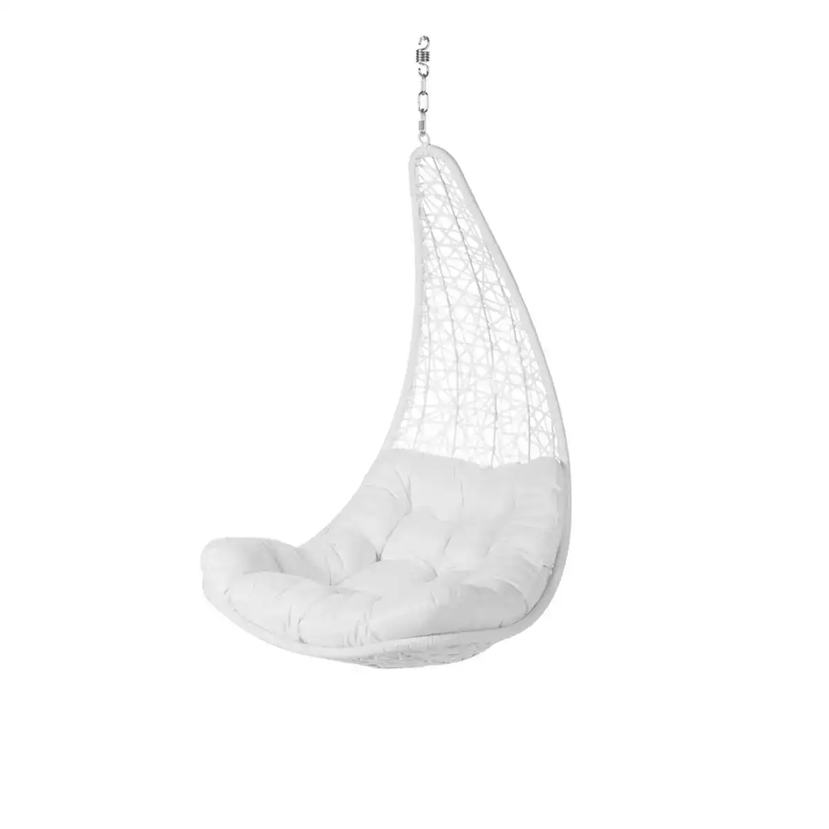 Fauteuil de jardin suspendu dido blanc rotin 82 x 84 x 132 cm_5263. DIAYTAR COTE D'IVOIRE - Votre Destination de Shopping Authentique au Côte d'Ivoire. Plongez dans notre boutique en ligne pour découvrir des produits qui célèbrent la riche culture et l'artisanat du pays.