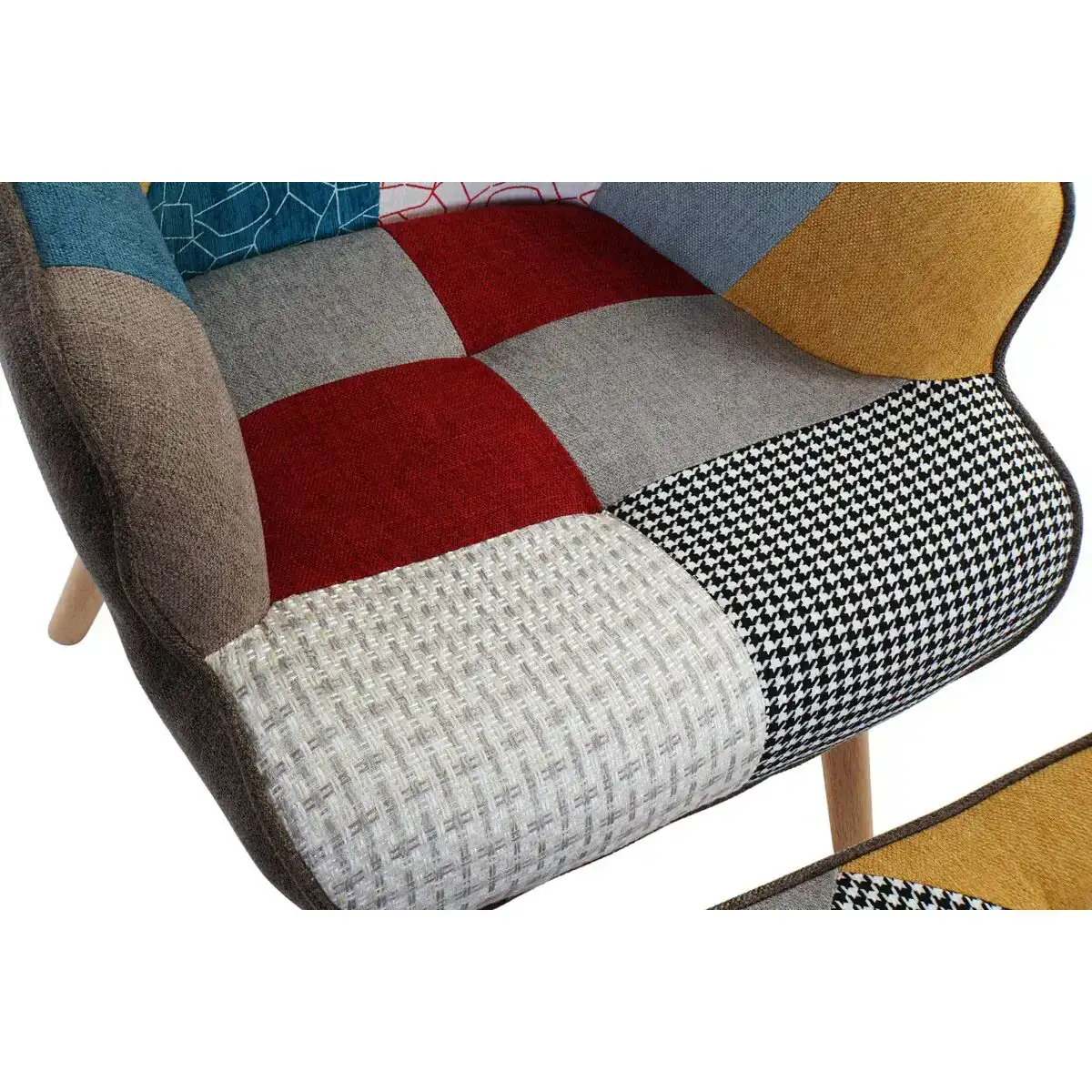Fauteuil dkd home decor 70 x 73 x 100 cm marron bois d hevea multicouleur_6485. DIAYTAR COTE D'IVOIRE - L'Art de Choisir, l'Art de Se Distinquer. Naviguez à travers notre catalogue et choisissez des produits qui ajoutent une note d'élégance à votre style unique.