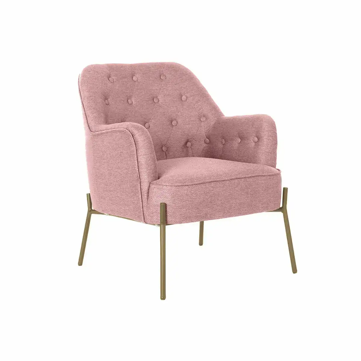 Fauteuil dkd home decor rose dore metal polyester 65 x 73 x 79 5 cm _2465. Bienvenue chez DIAYTAR COTE D'IVOIRE - Où l'Authenticité Rencontre l'Accessibilité. Explorez notre sélection abordable et découvrez des articles qui incarnent l'essence du Côte d'Ivoire.