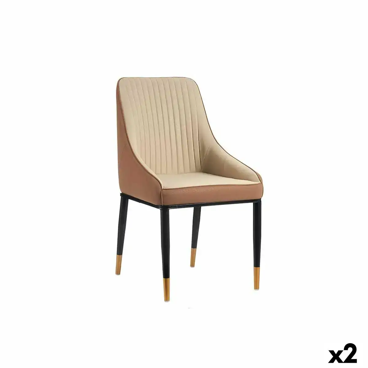 Fauteuil rayures marron noir beige acier 51 x 92 x 65 cm 2 unites _9692. DIAYTAR COTE D'IVOIRE - Où Chaque Détail Compte. Parcourez nos produits soigneusement sélectionnés et choisissez des articles qui correspondent à votre style et à vos valeurs.