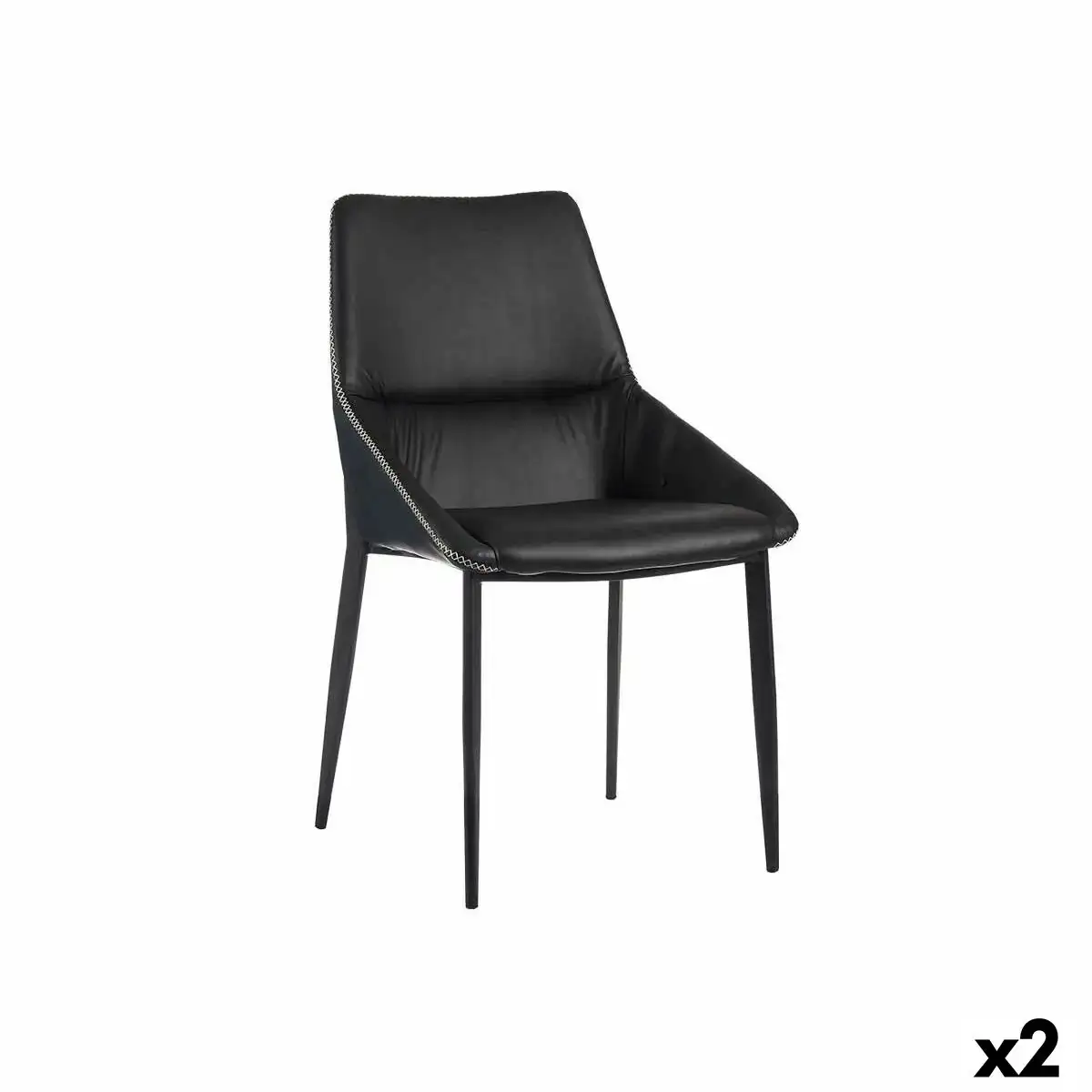 Fauteuil tresse bleu noir acier 50 x 87 x 61 cm 2 unites _2598. DIAYTAR COTE D'IVOIRE - L'Art de Choisir, l'Art de Vivre. Parcourez notre boutique en ligne et découvrez des produits qui transforment chaque choix en une expérience enrichissante.