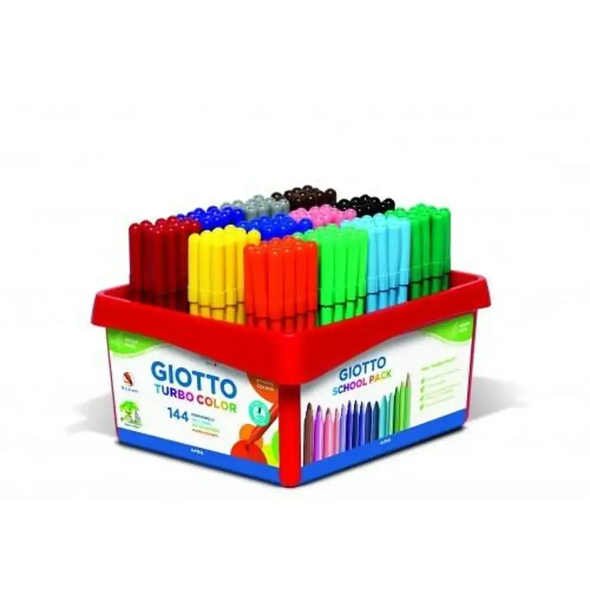 Feutres giotto turbo color schoolpack 144 unites_1224. DIAYTAR COTE D'IVOIRE - L'Art de Trouver ce que Vous Aimez. Plongez dans notre assortiment varié et choisissez parmi des produits qui reflètent votre style et répondent à vos besoins.