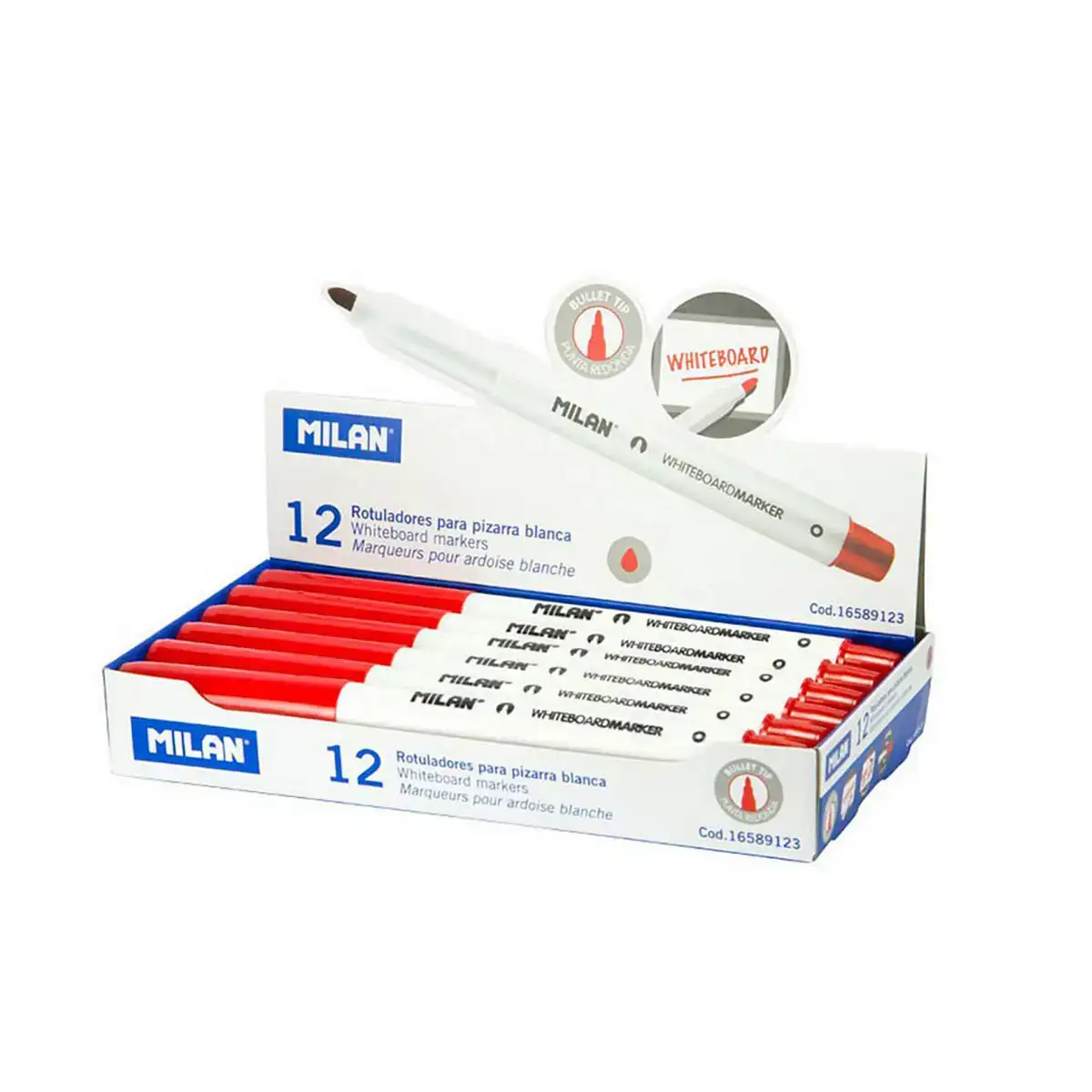 Feutres milan tableau blanc 12 unites rouge pvc_3984. Bienvenue chez DIAYTAR COTE D'IVOIRE - Où le Shopping Devient un Voyage. Explorez notre plateforme pour dénicher des produits uniques, racontant l'histoire et l'âme du Côte d'Ivoire.