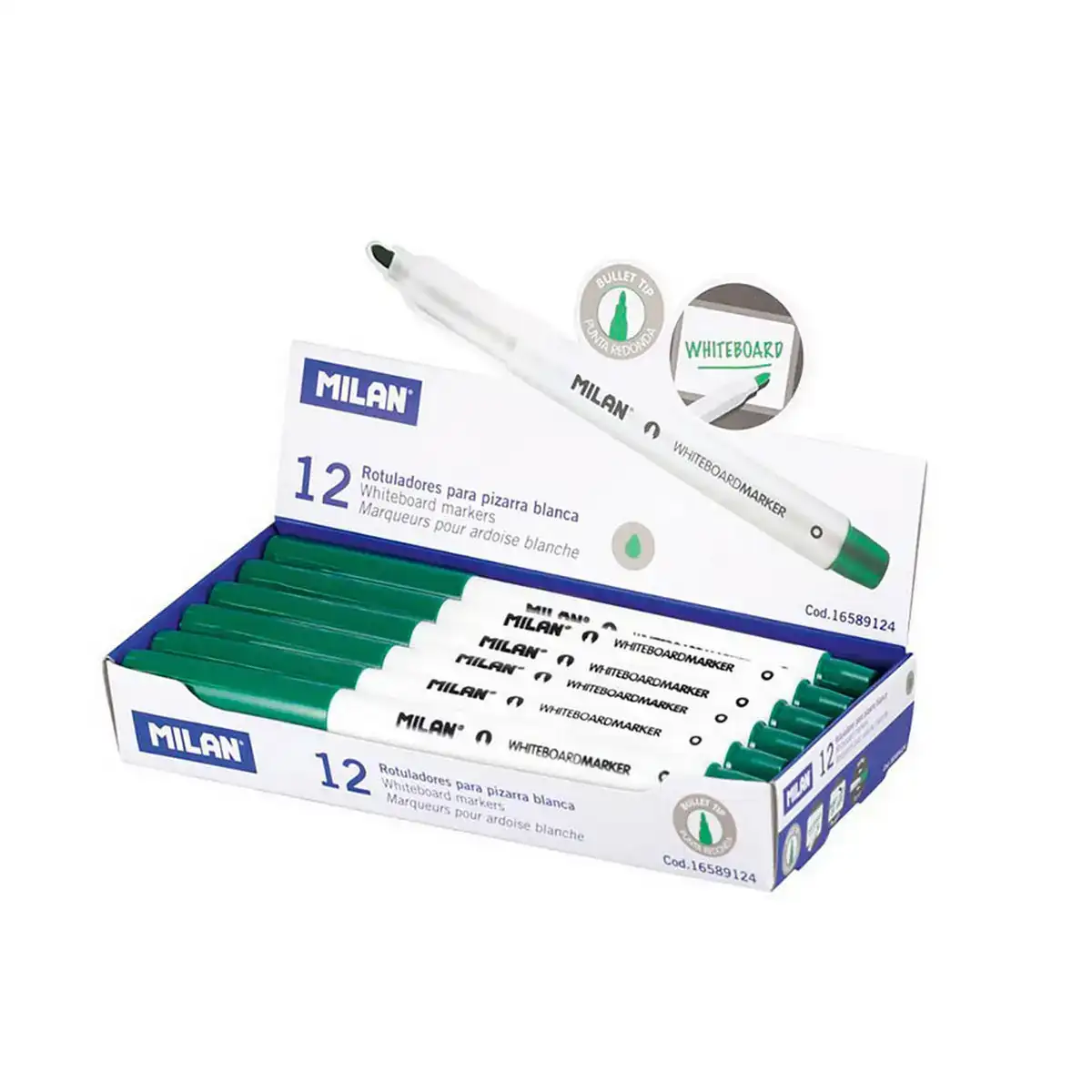 Feutres milan tableau blanc 12 unites vert pvc_2921. DIAYTAR COTE D'IVOIRE - Où la Mode et le Confort se Rencontrent. Plongez dans notre univers de produits et trouvez des articles qui vous habillent avec style et aisance.