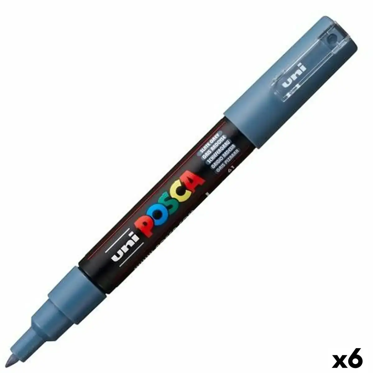 Feutres posca pc 1m gris fonce 6 unites _4960. DIAYTAR COTE D'IVOIRE - L'Art de Vivre le Shopping Authentique. Découvrez notre boutique en ligne et trouvez des produits qui célèbrent la culture et l'héritage du Côte d'Ivoire.