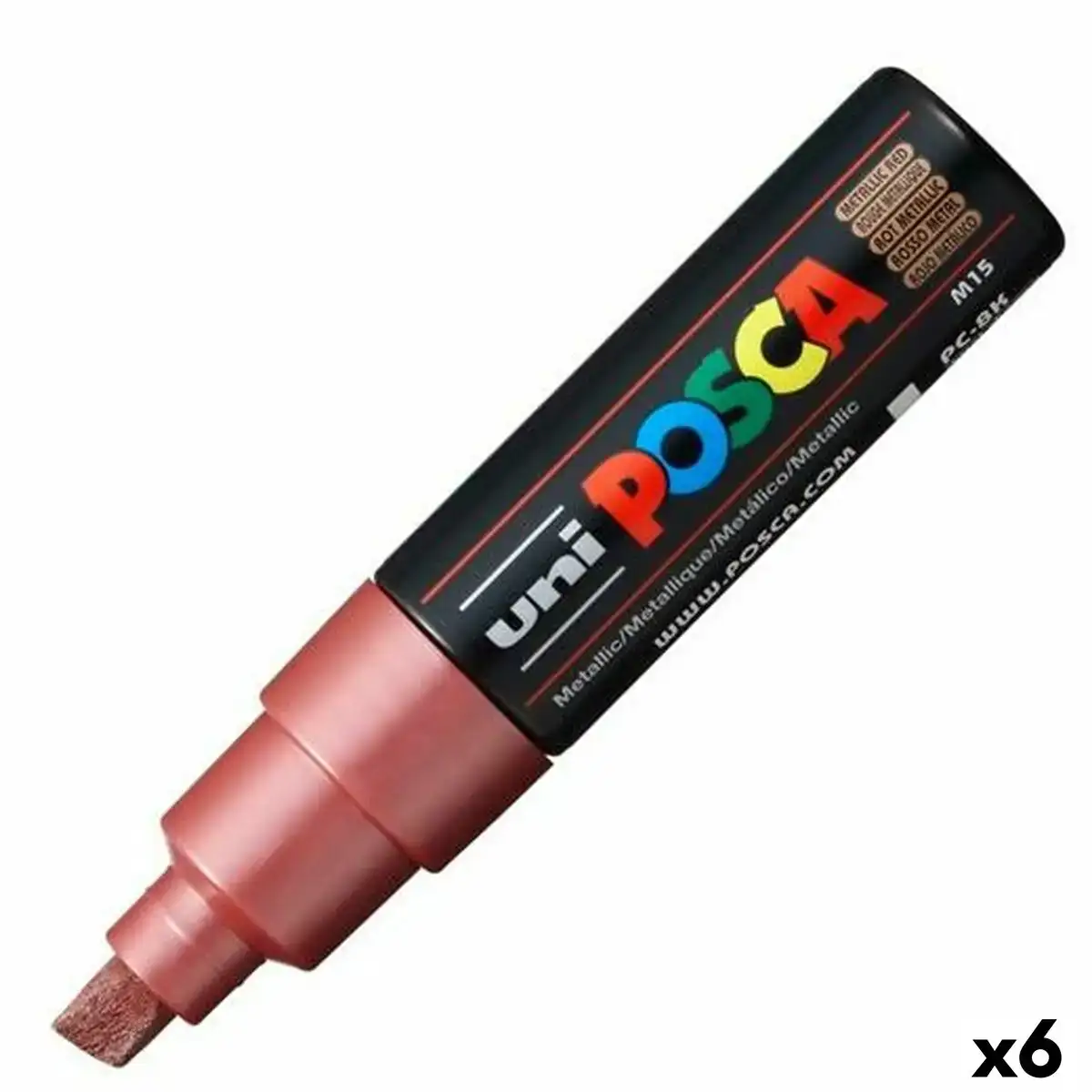 Feutres posca pc 8k metallic rouge 6 unites_5732. Bienvenue sur DIAYTAR COTE D'IVOIRE - Où Chaque Article a son Histoire. Découvrez notre sélection méticuleuse de produits qui racontent l'authenticité et la beauté du Côte d'Ivoire.