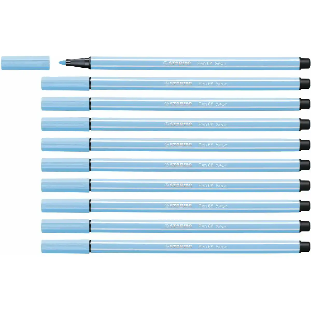 Feutres stabilo pen 68 fluorescent bleu 10 unites_1578. Plongez dans l'Univers de DIAYTAR COTE D'IVOIRE - Où la Qualité et la Diversité se rencontrent. Parcourez nos rayons virtuels pour trouver des produits répondant à tous les besoins, du confort de votre foyer.
