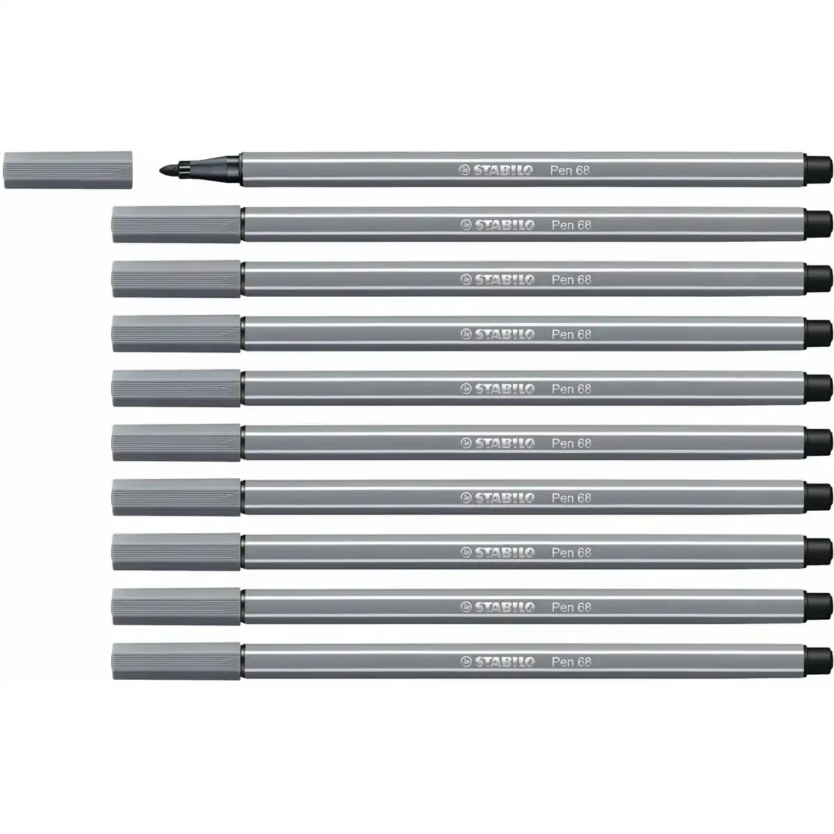 Feutres stabilo pen 68 gris fonce 10 unites_7549. DIAYTAR COTE D'IVOIRE - Où Choisir est un Acte d'Amour pour le Côte d'Ivoire. Explorez notre boutique en ligne et choisissez des articles qui célèbrent la culture et l'artisanat du pays.