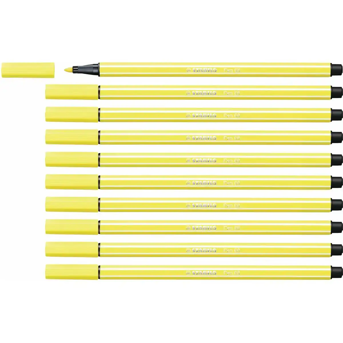 Feutres stabilo pen 68 jaune 10 unites_3353. DIAYTAR COTE D'IVOIRE - Où la Tradition s'Harmonise avec le Moderne. Parcourez notre gamme diversifiée et choisissez des produits qui révèlent l'âme du Côte d'Ivoire.