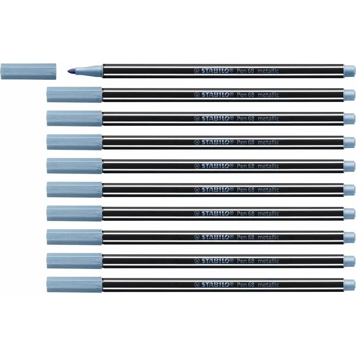 Feutres stabilo pen 68 metallic bleu 10 unites_2190. DIAYTAR COTE D'IVOIRE - Où Choisir est une Célébration de l'Artisanat Local. Découvrez notre boutique en ligne et choisissez des produits qui incarnent la passion des artisans sénégalais.