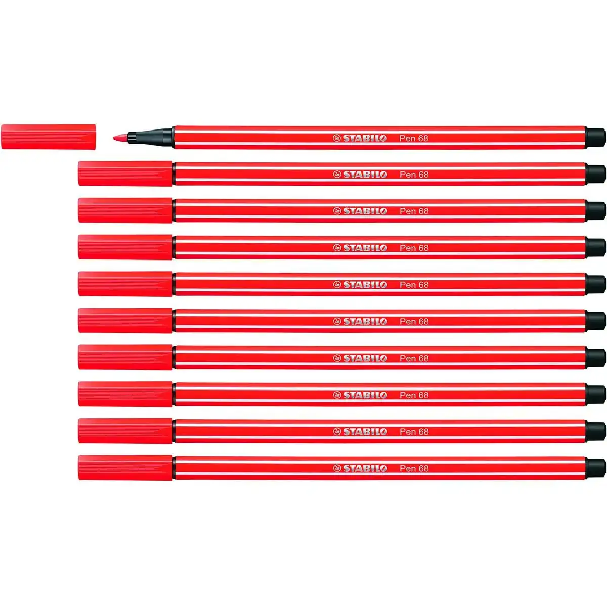 Feutres stabilo pen 68 rouge 10 unites_4398. DIAYTAR COTE D'IVOIRE - L'Art de Trouver ce que Vous Aimez. Plongez dans notre assortiment varié et choisissez parmi des produits qui reflètent votre style et répondent à vos besoins.