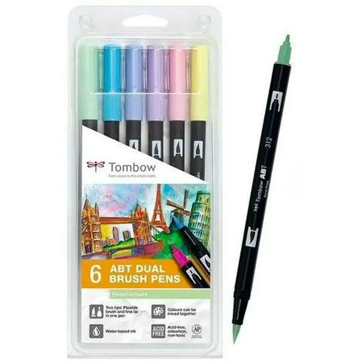 Feutres tombow multicouleur 6 pieces double pointe_4450. Bienvenue chez DIAYTAR COTE D'IVOIRE - Où Choisir est un Voyage. Plongez dans notre plateforme en ligne pour trouver des produits qui ajoutent de la couleur et de la texture à votre quotidien.