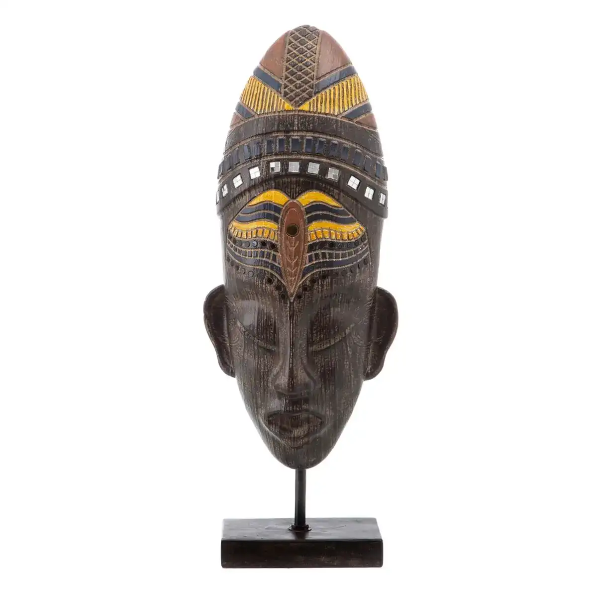 Figurine decorative 17 x 16 x 46 cm africaine_3891. DIAYTAR COTE D'IVOIRE - Où Choisir est un Acte d'Amour pour le Côte d'Ivoire. Explorez notre boutique en ligne et choisissez des articles qui célèbrent la culture et l'artisanat du pays.