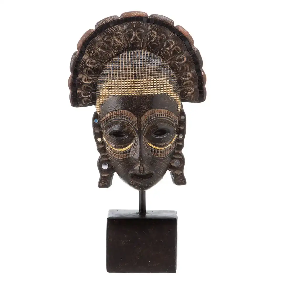 Figurine decorative 20 x 10 x 39 5 cm africaine_7943. DIAYTAR COTE D'IVOIRE - Là où Chaque Achat a du Sens. Explorez notre gamme et choisissez des produits qui racontent une histoire, votre histoire.