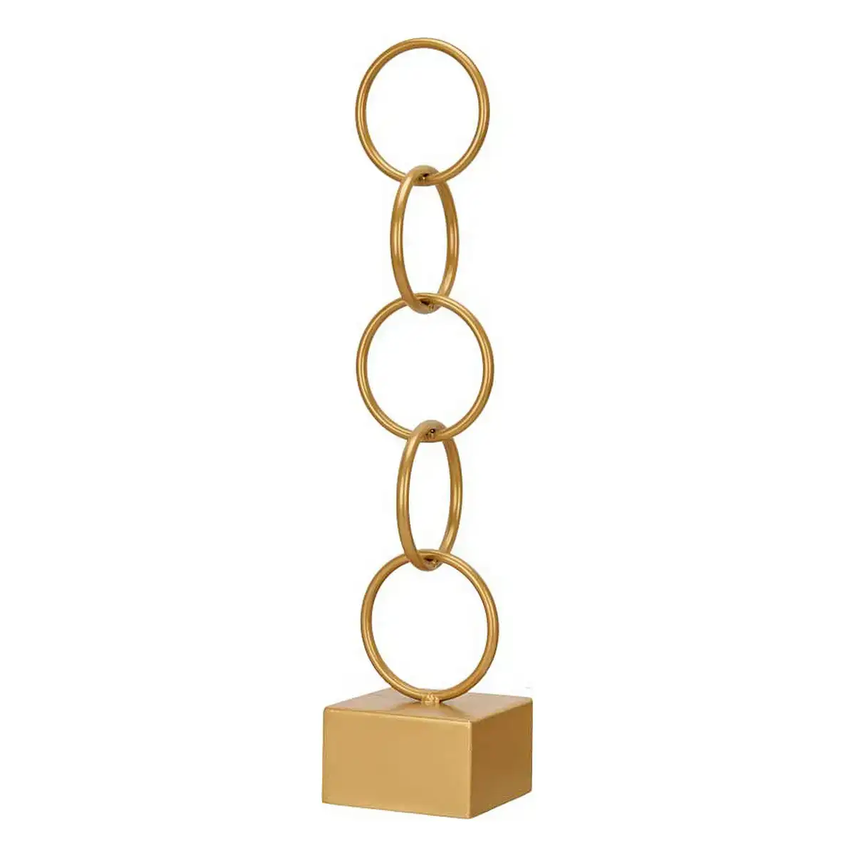 Figurine decorative anneaux dore metal 12 5 x 60 5 x 12 5 cm _7538. DIAYTAR COTE D'IVOIRE - Où Choisir est un Plaisir Responsable. Explorez notre boutique en ligne et adoptez des produits qui reflètent notre engagement envers la durabilité.
