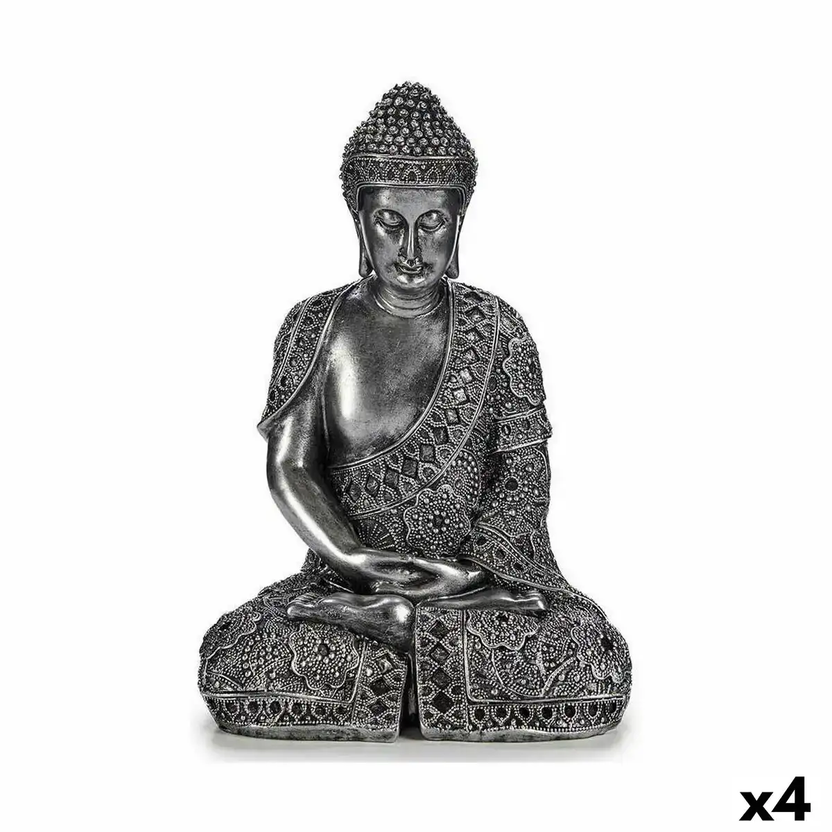 Figurine decorative buda assis argente 17 x 32 5 x 22 cm 4 unites _7464. Entrez dans l'Univers de DIAYTAR COTE D'IVOIRE - Où Chaque Produit a une Signification. Explorez notre gamme diversifiée et découvrez des articles qui résonnent avec votre vie.
