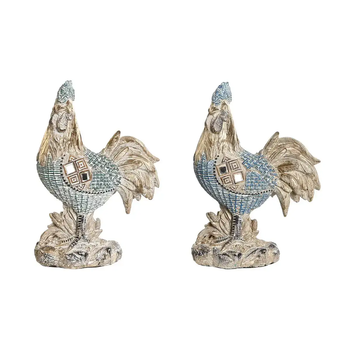 Figurine decorative dkd home decor 14 3 x 7 5 x 20 cm bleu turquoise coq decape 2 unites _4224. DIAYTAR COTE D'IVOIRE - Où l'Élégance Rencontré l'Accessibilité. Parcourez notre catalogue et trouvez des produits qui apportent une touche de sophistication à votre vie quotidienne sans compromettre votre budget.