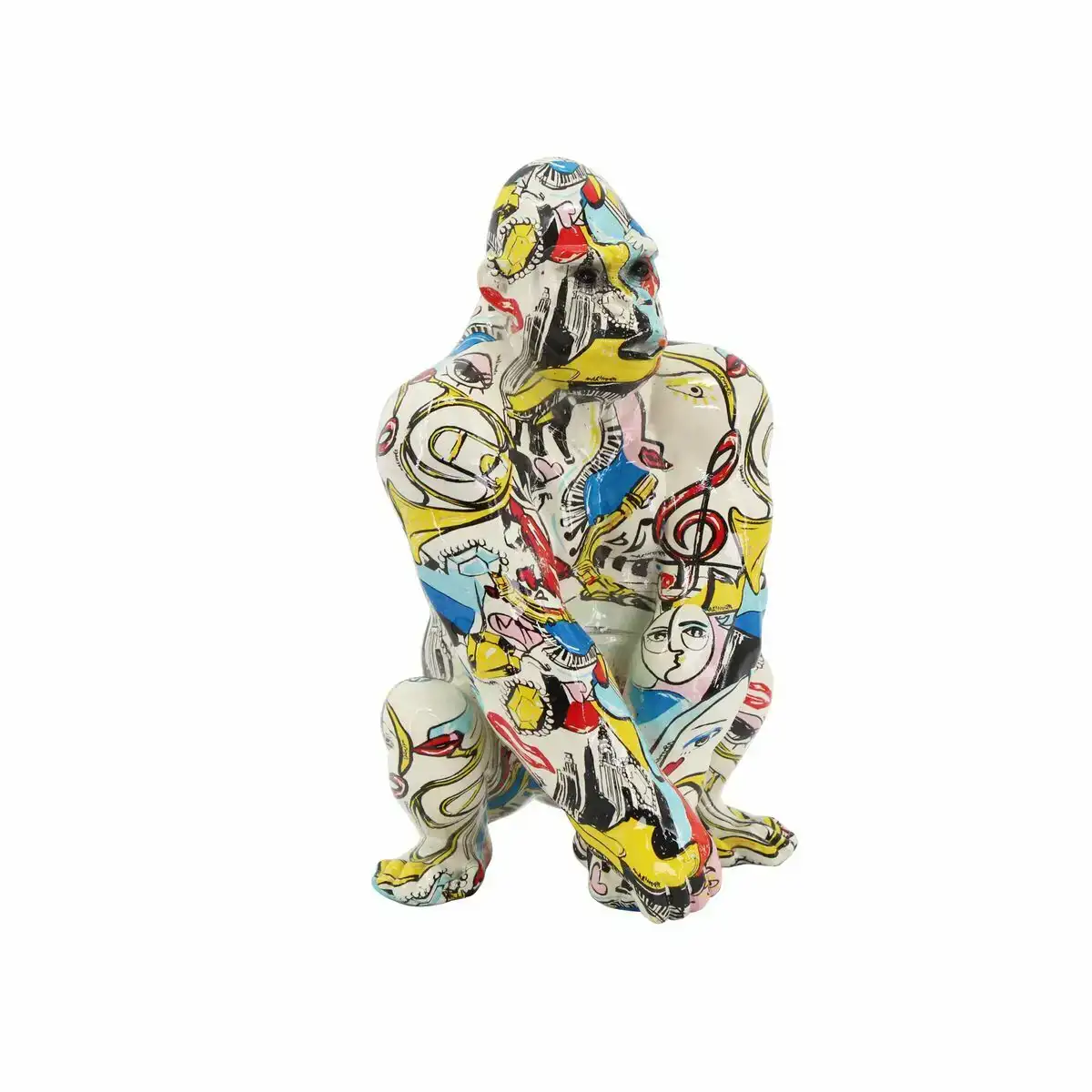 Figurine decorative dkd home decor 14 x 13 x 22 cm multicouleur gorille moderne_8866. DIAYTAR COTE D'IVOIRE - Là où Choisir est un Acte d'Amour pour le Côte d'Ivoire. Explorez notre gamme et choisissez des produits qui célèbrent la culture et l'artisanat du pays.