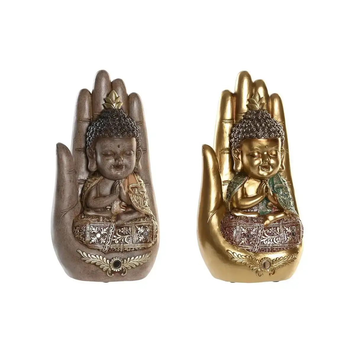 Figurine decorative dkd home decor 15 5 x 11 x 29 cm beige dore buda oriental 2 unites _4234. DIAYTAR COTE D'IVOIRE - Votre Passage vers le Raffinement. Plongez dans notre univers de produits exquis et choisissez des articles qui ajoutent une touche de sophistication à votre vie.
