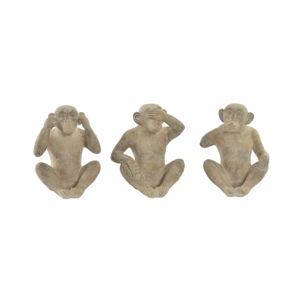 Figurine decorative dkd home decor 19 x 17 x 25 cm beige colonial singe 3 pieces _1241. DIAYTAR COTE D'IVOIRE - Votre Passage Vers l'Excellence Shopping. Découvrez un catalogue en ligne qui offre une expérience d'achat exceptionnelle, avec des produits soigneusement sélectionnés pour satisfaire tous les goûts.