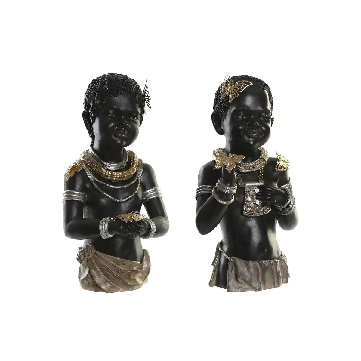 Figurine decorative dkd home decor 20 5 x 18 x 35 cm noir colonial africaine 2 unites _6799. DIAYTAR COTE D'IVOIRE - Là où Chaque Clic Compte. Parcourez notre boutique en ligne et laissez-vous guider vers des trouvailles uniques qui enrichiront votre quotidien.