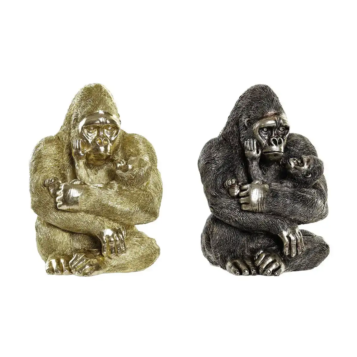 Figurine decorative dkd home decor 22 x 23 5 x 31 cm argente dore colonial gorille 2 unites _5086. DIAYTAR COTE D'IVOIRE - L'Art de Vivre en Couleurs et en Styles. Parcourez notre sélection et trouvez des articles qui reflètent votre personnalité et votre goût pour la vie.