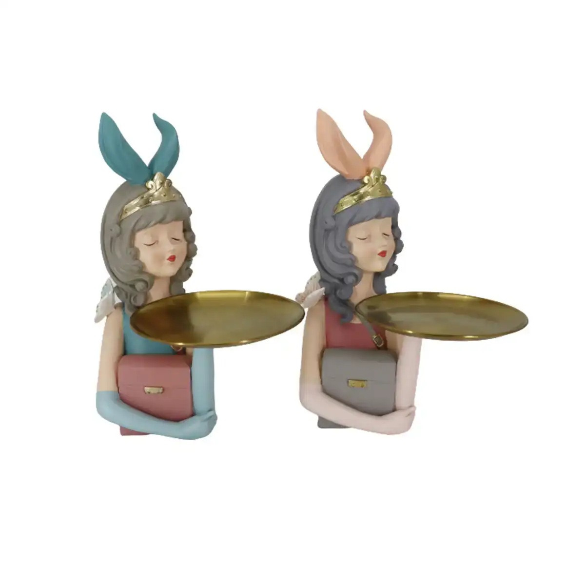 Figurine decorative dkd home decor 23 x 22 5 x 33 2 cm femme rose dore 2 unites _6517. DIAYTAR COTE D'IVOIRE - Votre Source d'Inspiration Shopping. Parcourez nos rayons et trouvez des articles qui vous inspirent, que ce soit pour votre style, votre maison ou votre vie quotidienne.