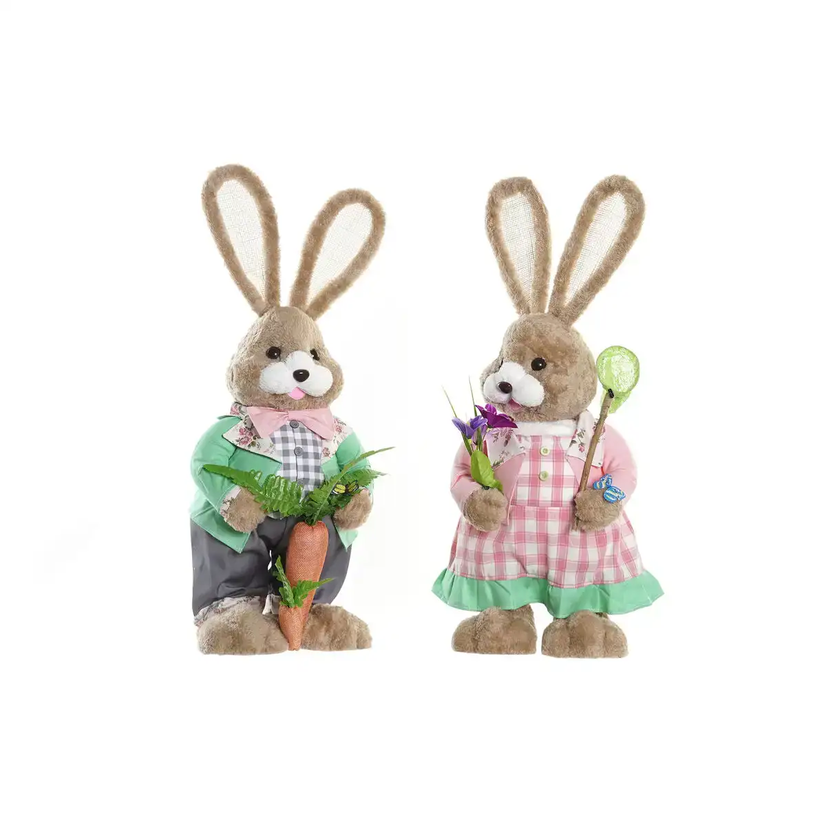 Figurine decorative dkd home decor 25 x 23 x 66 cm rose marron lapin vert 2 unites _6203. DIAYTAR COTE D'IVOIRE - L'Art de Vivre l'Élégance Accessible. Parcourez notre gamme variée et choisissez des produits qui ajoutent une touche de sophistication à votre style.