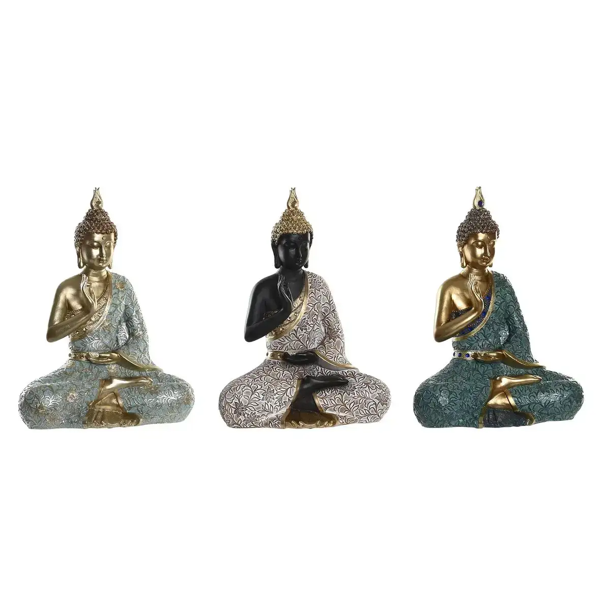 Figurine decorative dkd home decor 30 x 17 x 40 cm noir buda turquoise vert oriental 3 pieces _4836. DIAYTAR COTE D'IVOIRE - Où Choisir est une Découverte. Parcourez notre catalogue et trouvez des articles qui éveillent votre curiosité et enrichissent votre expérience shopping.