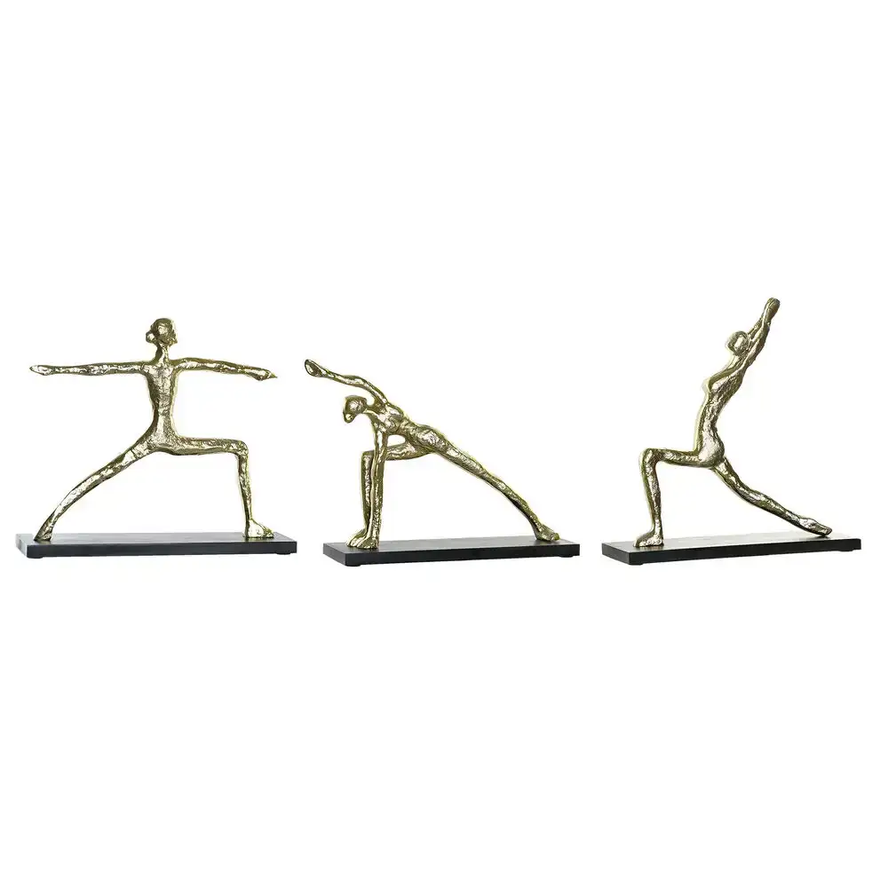 Figurine decorative dkd home decor 33 x 10 x 35 cm noir dore indien yoga 3 unites _6711. DIAYTAR COTE D'IVOIRE - L'Art de Choisir, l'Art de S'émerveiller. Explorez notre gamme de produits et laissez-vous émerveiller par des créations authentiques et des designs modernes.