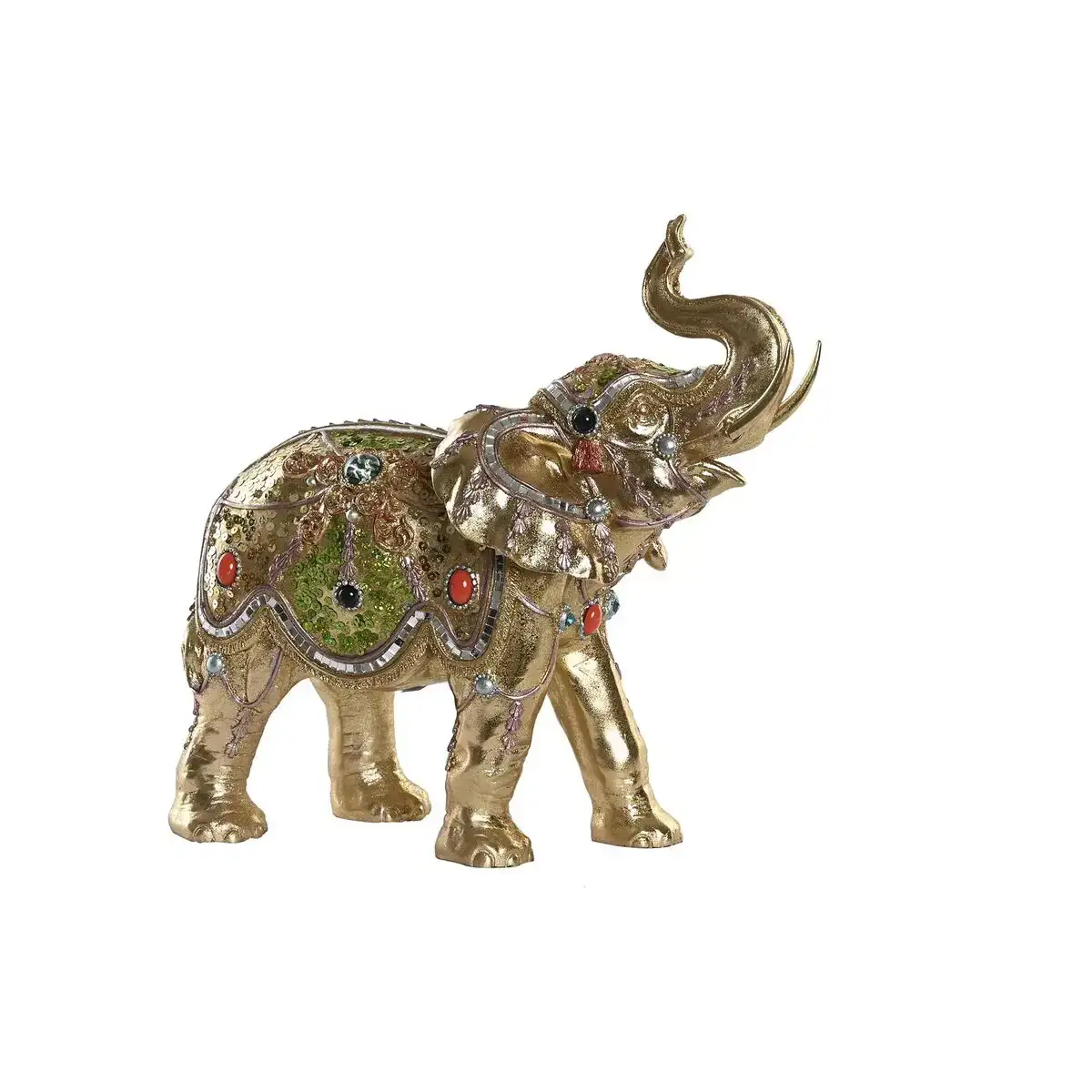 Figurine decorative dkd home decor 33 x 15 5 x 31 cm elephant dore colonial_3576. DIAYTAR COTE D'IVOIRE - L'Art de Choisir, l'Art de S'émerveiller. Explorez notre boutique en ligne et choisissez des articles qui éveillent votre sens de l'émerveillement.