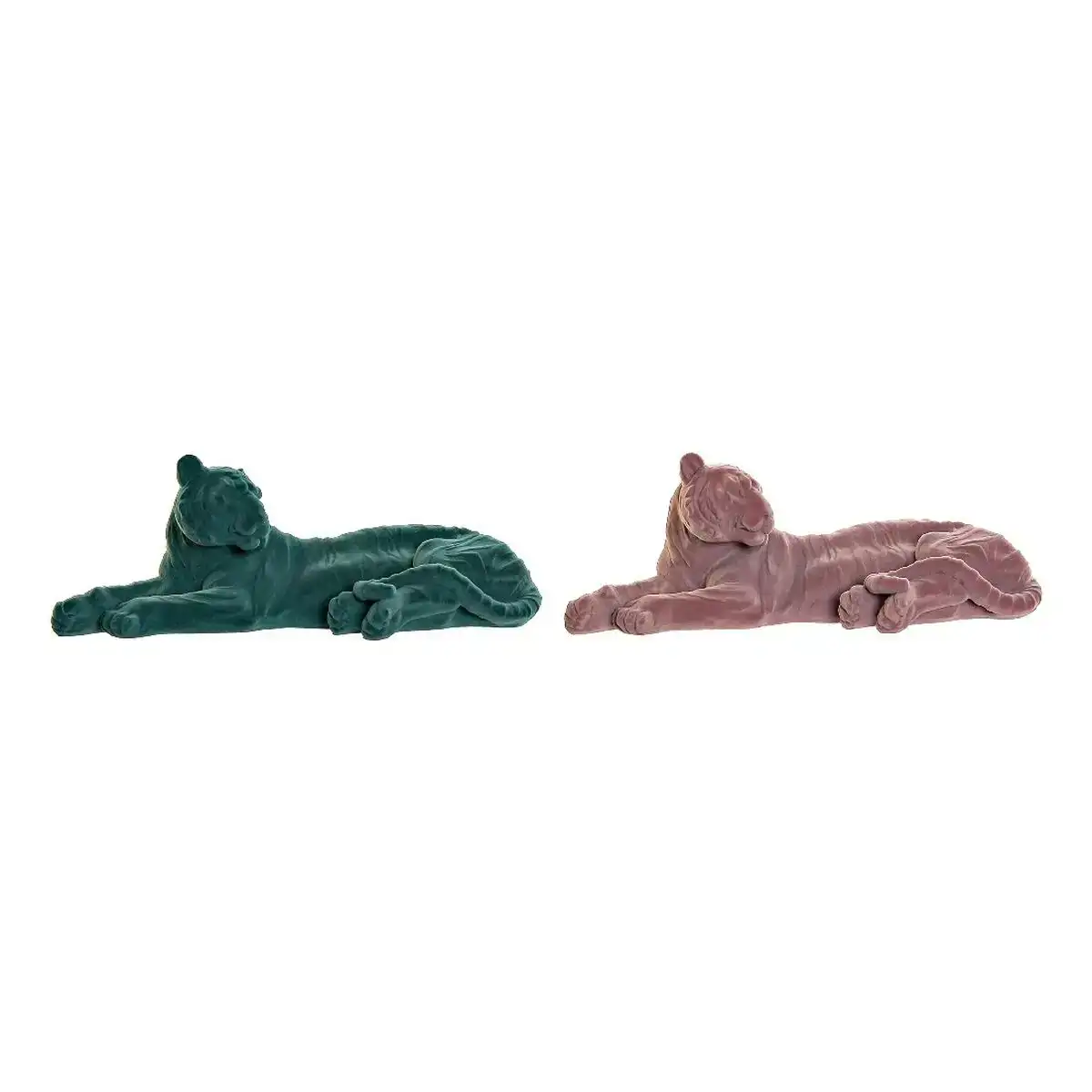 Figurine decorative dkd home decor 36 x 17 5 x 13 3 cm tigre vert resine rose clair flocage_7543. DIAYTAR COTE D'IVOIRE - Où Choisir est un Acte d'Amour pour le Côte d'Ivoire. Explorez notre boutique en ligne et choisissez des articles qui célèbrent la culture et l'artisanat du pays.