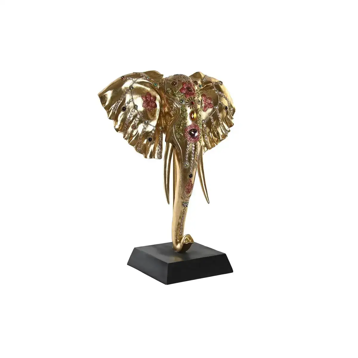 Figurine decorative dkd home decor 43 x 22 x 55 5 cm elephant noir dore colonial_5771. DIAYTAR COTE D'IVOIRE - Où la Tradition Renouvelée Rencontre l'Innovation. Explorez notre gamme de produits qui fusionnent l'héritage culturel avec les besoins contemporains.