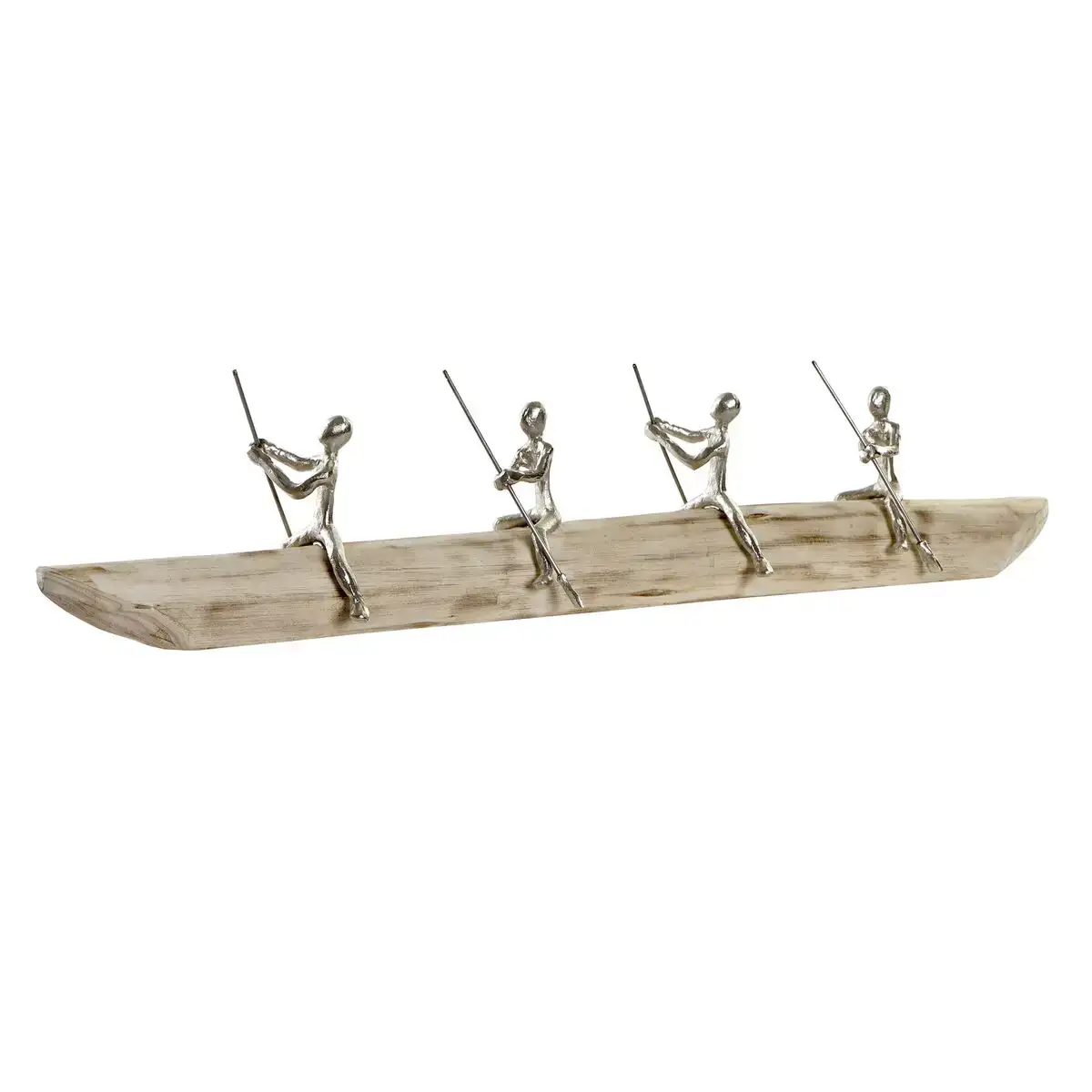 Figurine decorative dkd home decor argente marron aluminium bois de manguier 76 x 13 x 16 cm _8216. DIAYTAR COTE D'IVOIRE - Votre Escale Shopping incontournable. Explorez notre boutique en ligne et dénichez des trésors qui reflètent la richesse culturelle et la modernité du Côte d'Ivoire.