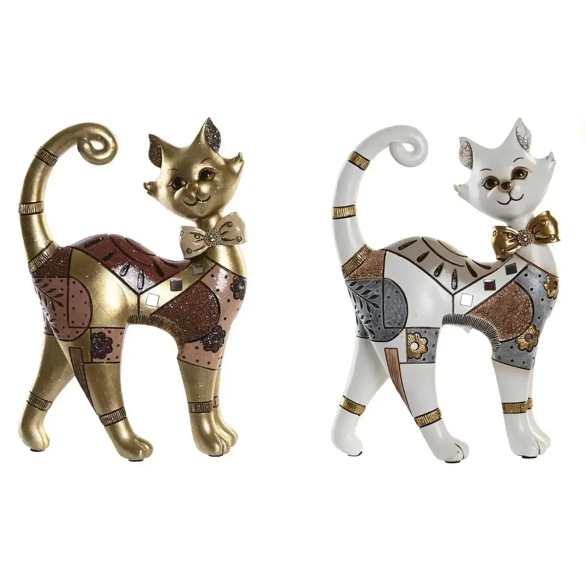 Figurine decorative dkd home decor blanc dore chat 16 x 5 5 x 23 cm 2 unites _1066. DIAYTAR COTE D'IVOIRE - Où Chaque Détail Fait la Différence. Parcourez notre sélection soignée et choisissez des articles qui rehaussent votre quotidien, du fonctionnel à l'esthétique.