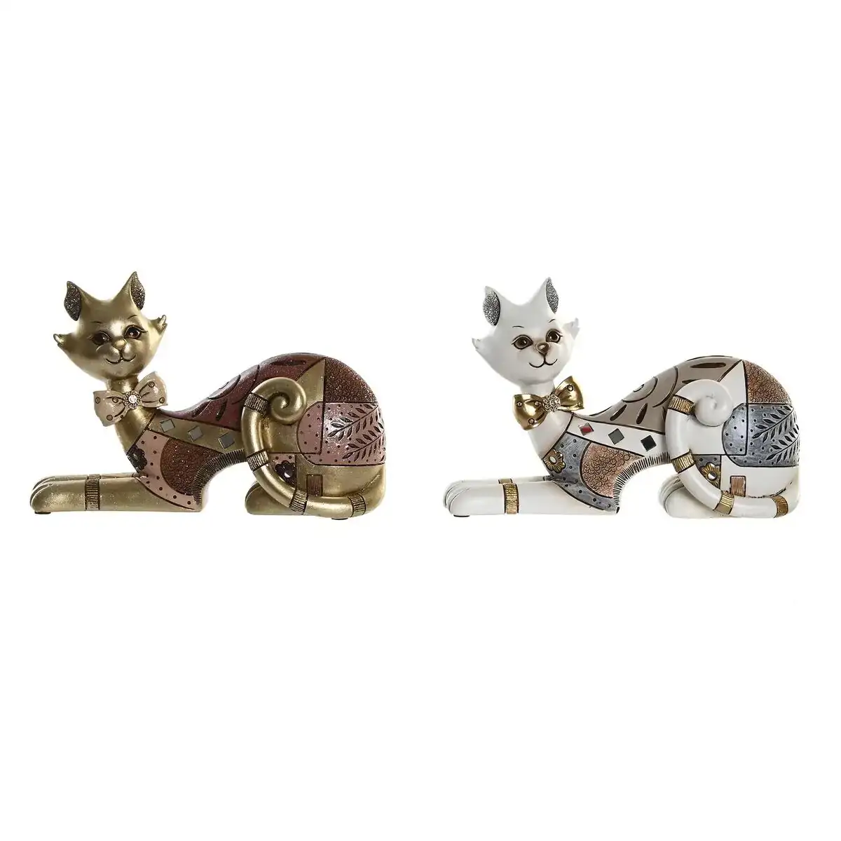 Figurine decorative dkd home decor blanc dore chat 22 5 x 8 x 15 cm 2 unites _1754. DIAYTAR COTE D'IVOIRE - Où Choisir est une Célébration. Découvrez notre sélection de produits qui représentent la diversité et la joie du Côte d'Ivoire, à chaque étape de votre vie.