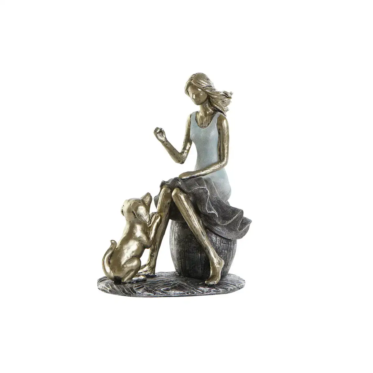 Figurine decorative dkd home decor bleu dore femme 13 x 8 5 x 17 5 cm_4898. Bienvenue chez DIAYTAR COTE D'IVOIRE - Où Chaque Produit a son Histoire. Découvrez notre sélection unique et trouvez des articles qui racontent la richesse culturelle et artistique du Côte d'Ivoire.