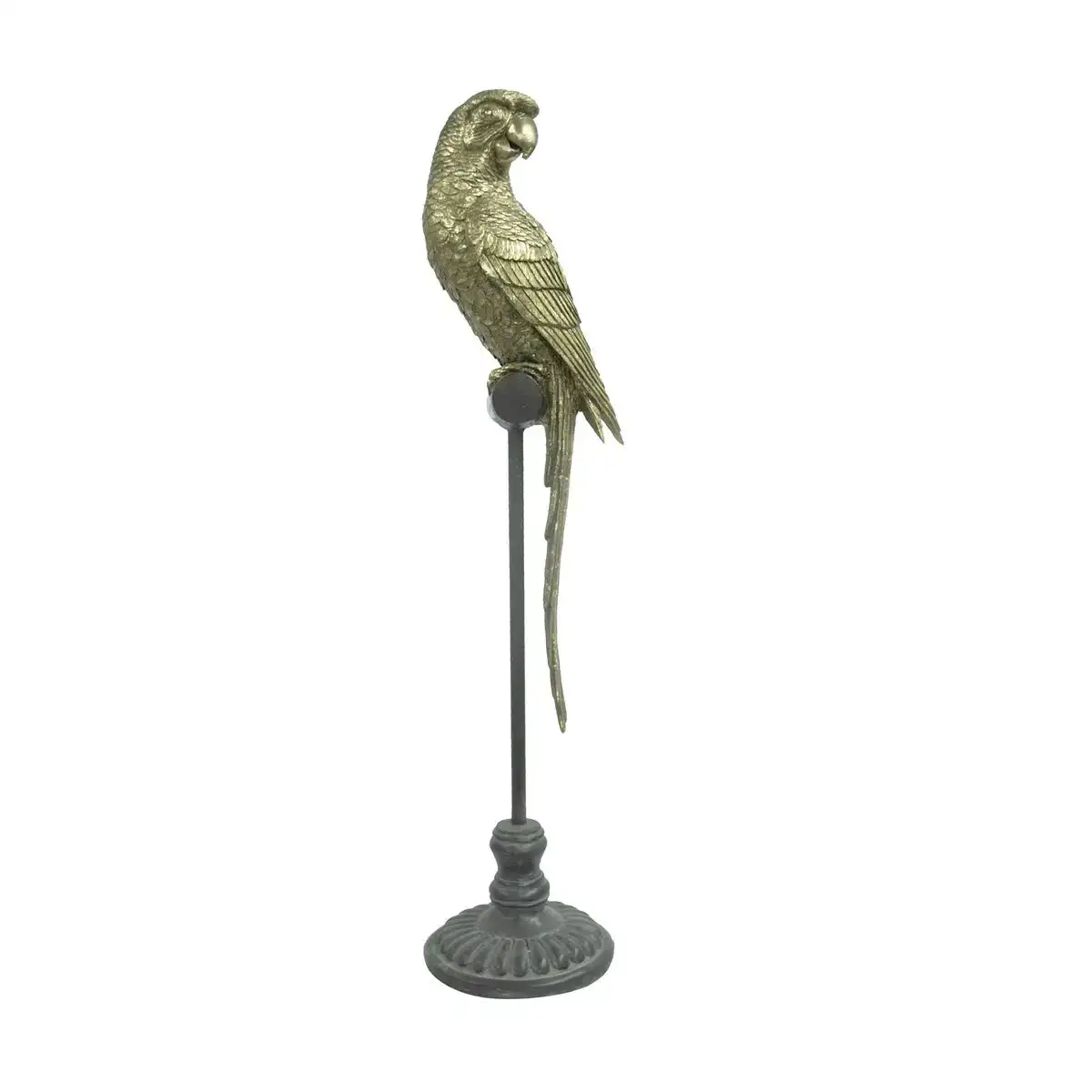 Figurine decorative dkd home decor dore resine perroquet tropical 21 x 18 x 79 cm _5151. DIAYTAR COTE D'IVOIRE - Là où Choisir est un Acte d'Amour pour la Culture Côte d'Ivoireaise. Explorez notre gamme et choisissez des produits qui célèbrent la richesse de notre patrimoine.