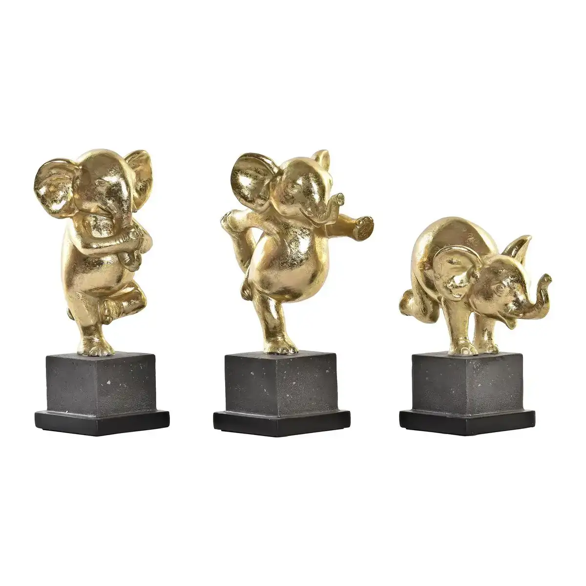 Figurine decorative dkd home decor elephant dore gris fonce 16 x 9 x 23 cm 3 unites _1426. DIAYTAR COTE D'IVOIRE - Votre Plateforme Shopping Engagée. Explorez notre catalogue et choisissez des produits qui reflètent notre dévouement envers la qualité et la satisfaction du client.