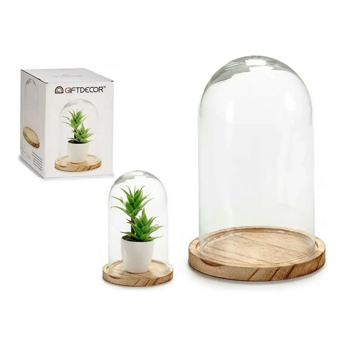 Figurine decorative dome verre bois 22 5 x 28 x 22 5 cm _5406. Plongez dans l'Expérience DIAYTAR COTE D'IVOIRE - Où Chaque Produit a une Histoire. Explorez notre boutique en ligne pour trouver des articles qui incarnent la passion et la créativité du Côte d'Ivoire.