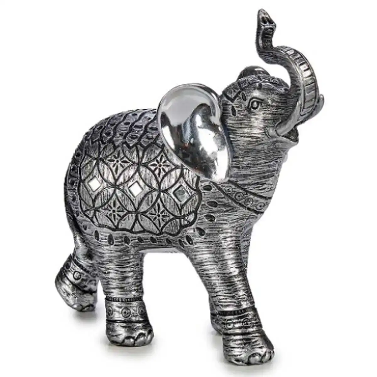 Figurine decorative elephant argente 21 5 x 20 x 8 cm_1908. Bienvenue chez DIAYTAR COTE D'IVOIRE - Où Chaque Achat est un Geste d'Amour. Découvrez notre sélection minutieuse et choisissez des articles qui témoignent de votre passion.