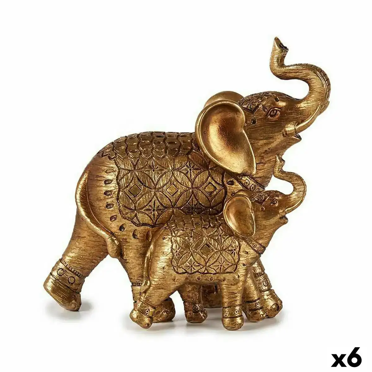 Figurine decorative elephant dore 21 5 x 20 5 x 11 cm 6 unites _8024. Entrez dans l'Univers de DIAYTAR COTE D'IVOIRE - Où l'Innovation Rencontre la Tradition. Explorez notre sélection de produits modernes et traditionnels qui incarnent l'esprit dynamique du Côte d'Ivoire.
