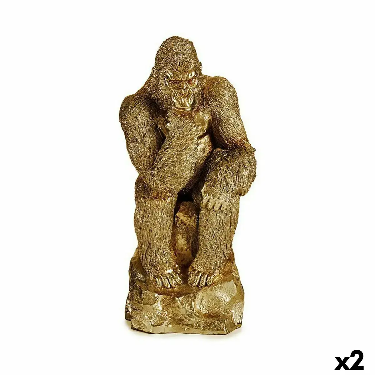 Figurine decorative gorille dore 20 5 x 47 x 23 5 cm 2 unites _8541. Entrez dans le Monde de DIAYTAR COTE D'IVOIRE - Où Chaque Produit Raconte une Histoire Unique. Explorez notre sélection et laissez-vous transporter par des récits à travers les articles que vous choisissez.