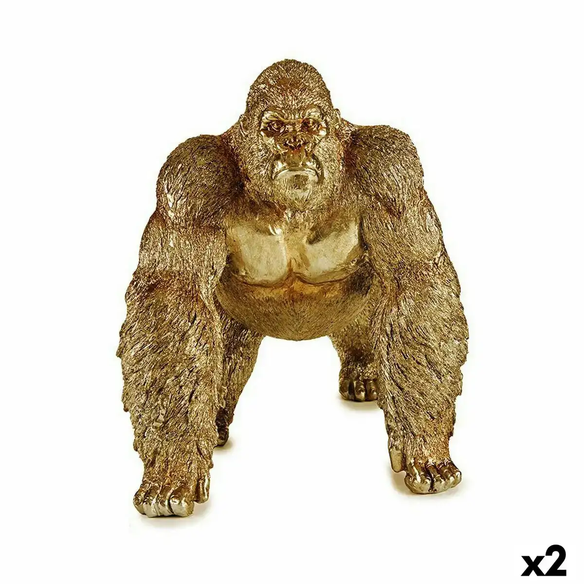 Figurine decorative gorille dore 20 x 27 5 x 34 cm 2 unites _5904. DIAYTAR COTE D'IVOIRE - Votre Plateforme pour un Shopping Inspiré. Explorez nos offres variées et découvrez des articles qui stimulent votre créativité et embellissent votre vie.