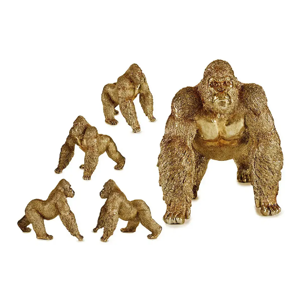 Figurine decorative gorille dore resine 30 x 35 x 44 cm _1301. DIAYTAR COTE D'IVOIRE - Votre Destinée Shopping Personnalisée. Plongez dans notre boutique en ligne et créez votre propre expérience de shopping en choisissant parmi nos produits variés.